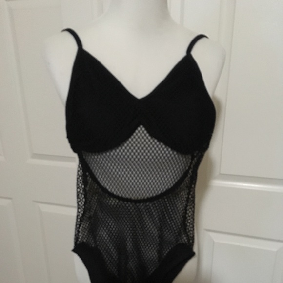 Xhilaration Other - NWT Black mesh one piece